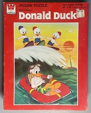 Vintage Disney Donald Duck Huey Dewey  Louie  Surfing 100 PC Puzzle Complete   