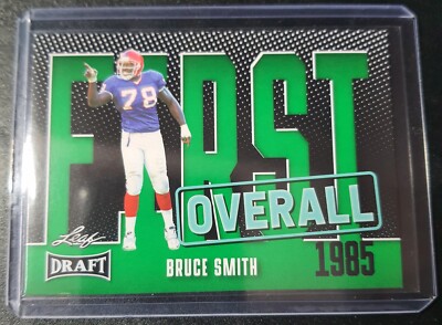 Bruce Smith - Leaf Draft 2023 - Buffalo Bills - First Overall 1985 - Green