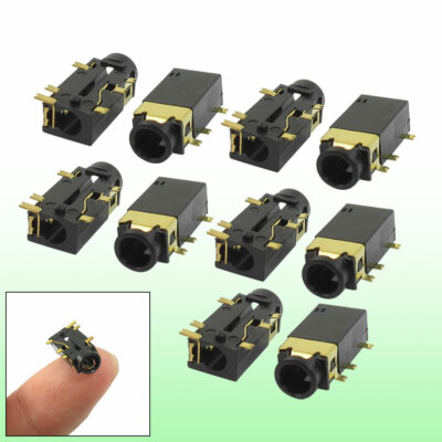 PCBマウントヘッドフォンイヤホンジャック3.5 mmステレオソケットコネクタ 10 Pcs 6 Pin 3.5mm Headphone Stereo Jack PCB Panel Mount Connector