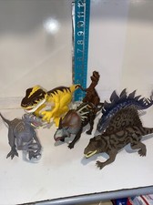 Lot Of 6 Dinosaurs Unmarked Yellow Interacting Dino.