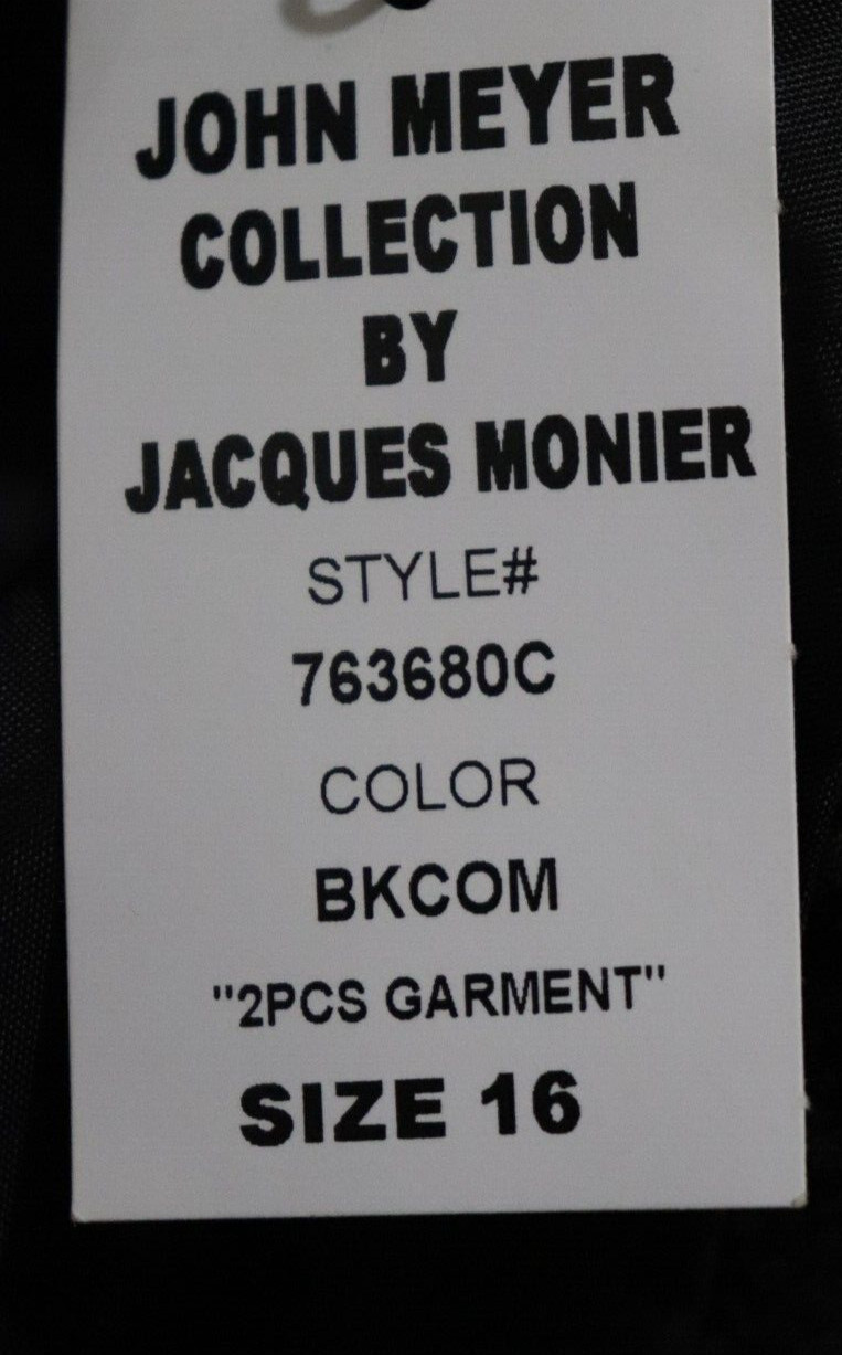 John Meyer Suit Women Size 16 Beaded Sequin Jacket Skirt Brown Animal Career New