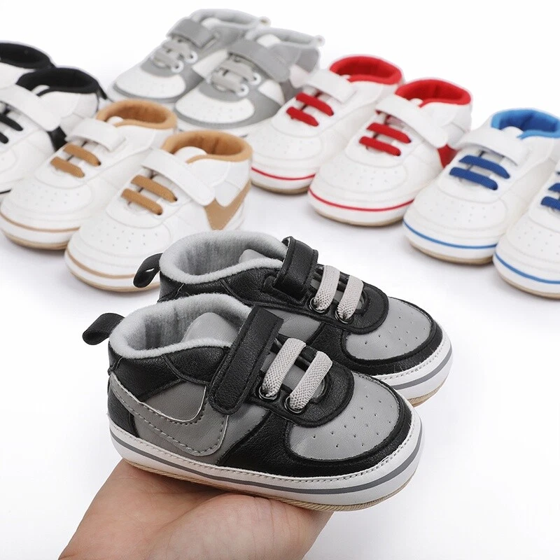 Repaste dybde Produktiv Infant Sneakers Boy Girl Baby Sport Hard Rubber Sole Toddler Shoes Size  0-18M | eBay