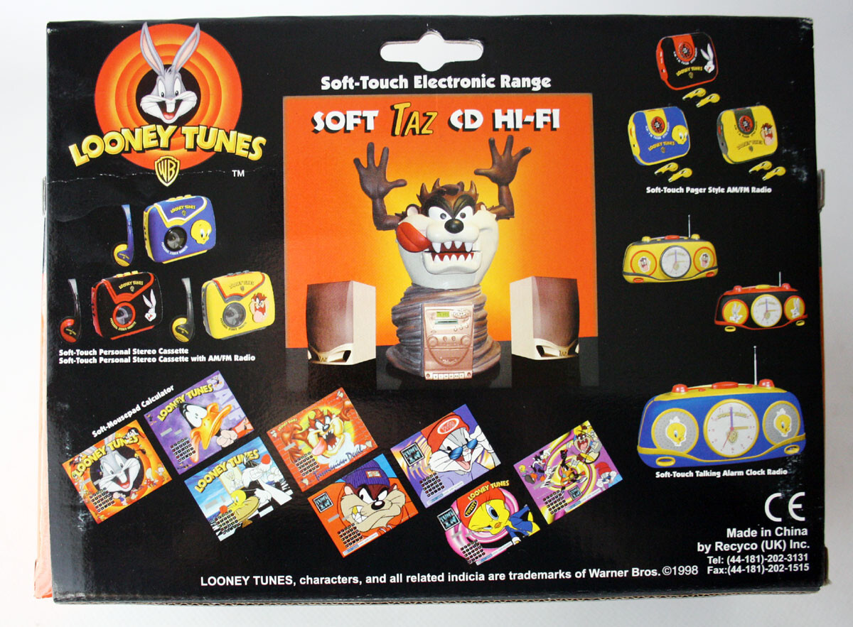 VINTAGE 1998 LOONEY TUNES TWEETY SOFT TOUCH TALKING ALARM CLOCK