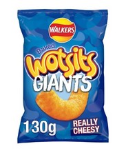 2 x Walkers Wotsits Giants Really Cheesy Puffs (Crisps) 130G