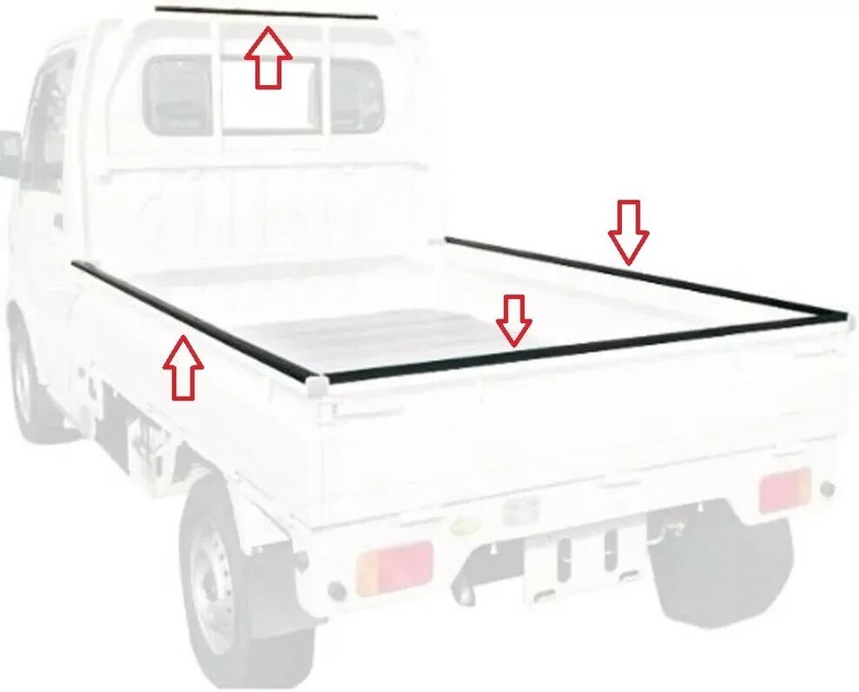 Bed Side Rail Protector Set for Acty Carry Sambar Minicab KEI Truck ...