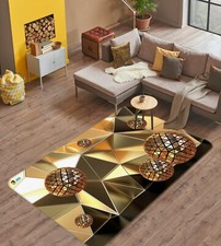 3D Golden Graphic Ball NAO10871 Game Rug Mat Elegant Photo Carpet Mat Fay