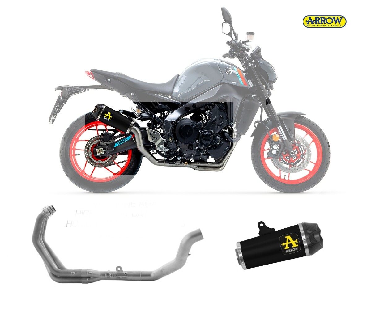 Full Exhaust Arrow Works Nich Black Yamaha Mt-09 2021 2023 | eBay