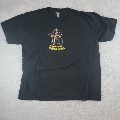 Captain Morgan Rum T Shirt Mardi Gras  Black Party With The Captain  X Large  