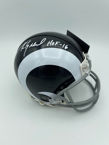 Kevin Greene Signed L.A. Rams T/B Mini helmet COA Holo HOF Legend