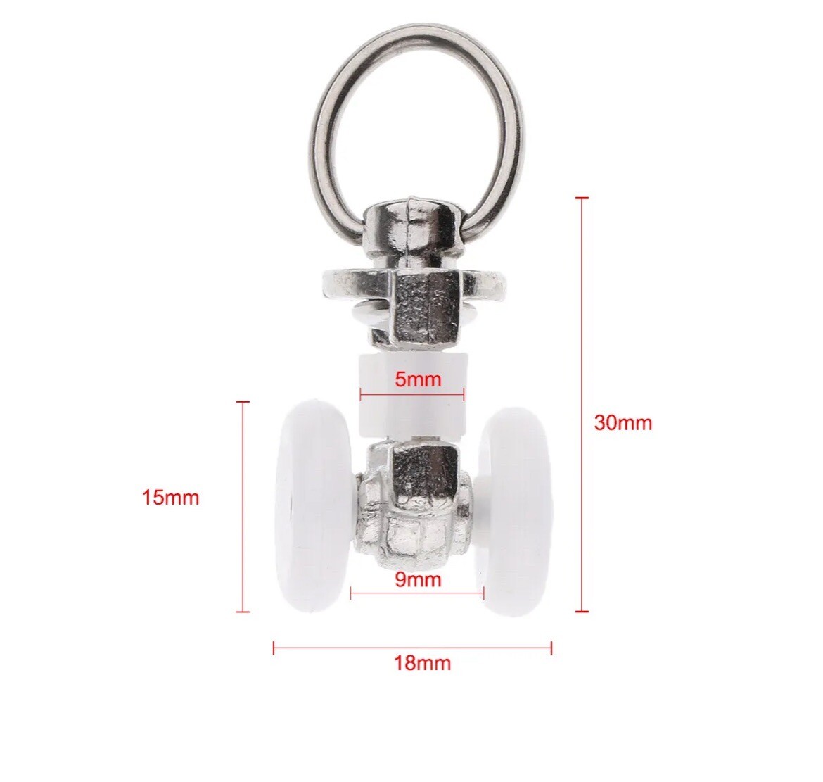 25pcs Shower Curtain Track Glider Runner Hooks Wheel Curtain Carrier