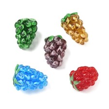 10pcs Handmade Lampwork Grape Beads Glass Fruit Beads for DIY Jewelry