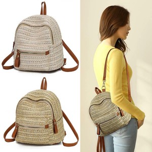 straw backpack purse