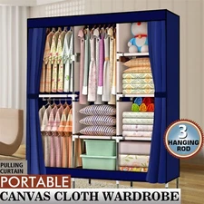 4 layer Large Wardrobe Closet Portable Closet Clothes Organizer 8Compartment