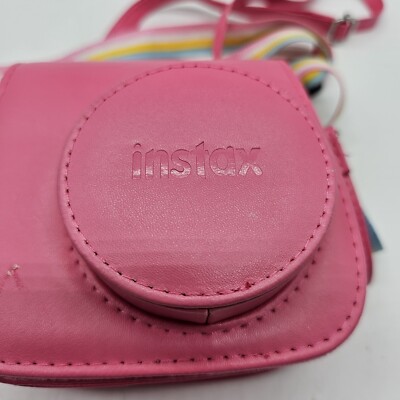 Fuji Instax Mini 9 Pink Camera with Pink Leather Case Works | eBay