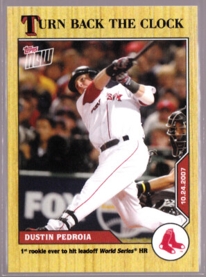 Dustin Pedroia Red Sox 2020 Topps NOW 2007 World Series Turn Back The Clock #208