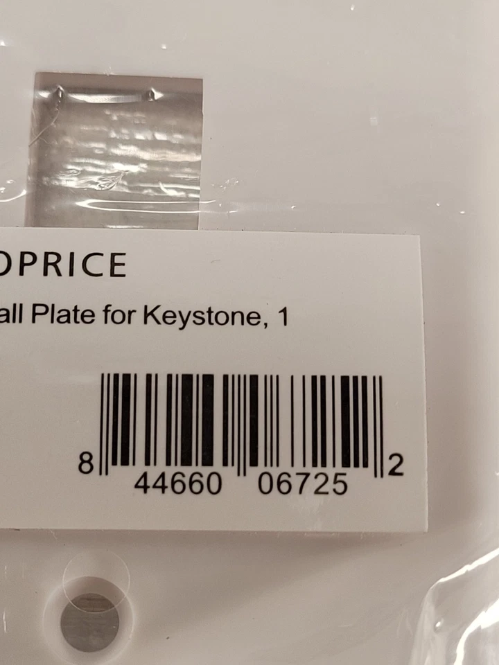 Monoprice Wall Plate For Keystone 1 Hole White 6725 - Image 4 of 4