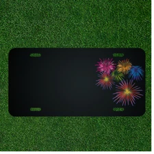 Custom Personalized License Plate With Add Names To Fireworks Design NEW