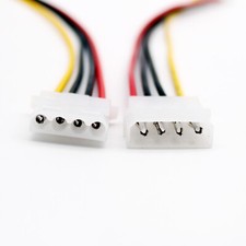 1pc 50cm/1.5ft IDE 4 PIN Molex Male Power to Female Jack Adapter Extension Cable
