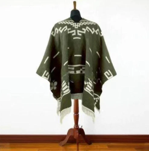 Poncho vaquero del oeste Clint Eastwood Serape réplica hecho a mano de poliéster 2025 - Imagen 1 de 17