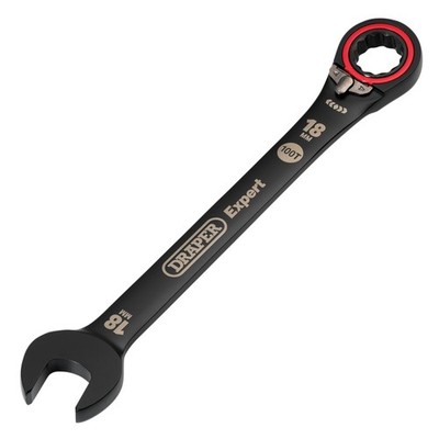 Draper Expert Metrisch Umschaltknarre Ring-Maulschlüssel 18mm Schwarz 03908