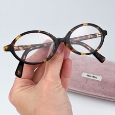 Miu Miu Women Eyeglasses Honey Havana Clear MU04ZS REGARD VAU08N BRAND NEW