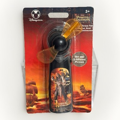 Disney Store Light-Up Pirates Of The Caribbean - 3 Different Phrase Fan Light Up