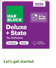 H R Block Tax Software DELUXE 2025 KEY LlNK SENT lNSTANT-LY FREE eFiles State 