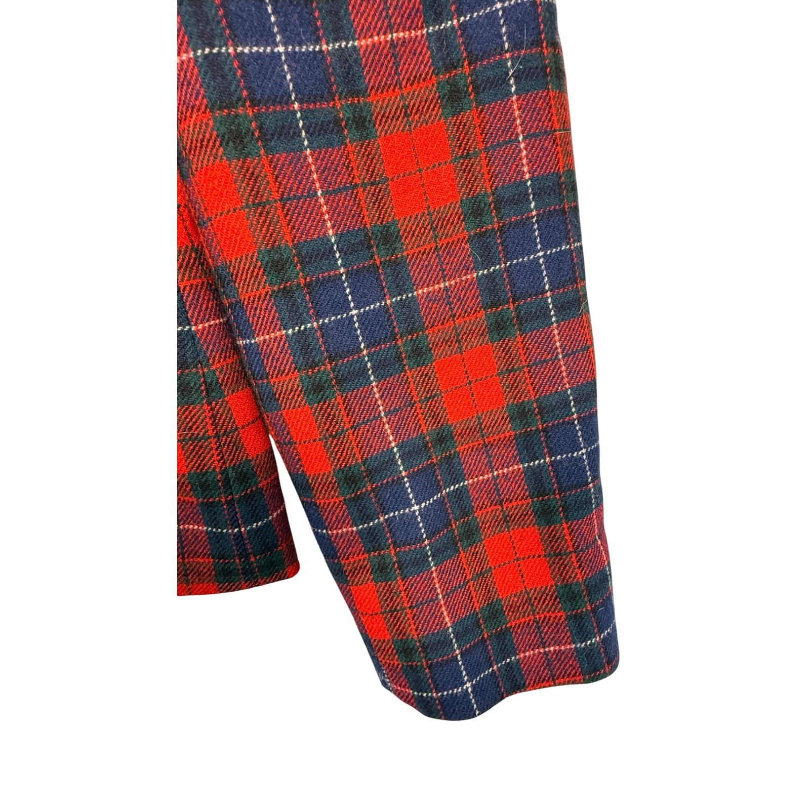 Size 8,Pendleton Wool Blazer Jacket Plaid Red Blu… - image 5