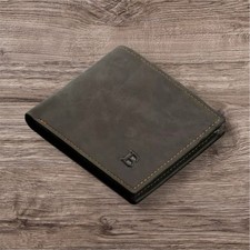 Dark Brown Leather Bifold Wallet #Leatherwallet Men's