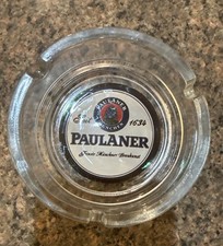 "Cenicero Paulaner Munchen Leit 1634 vaso de cerveza 3 ranuras cervecería Alemania 4"" raro"