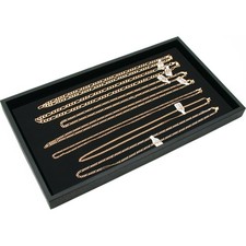 Black Velvet Necklace Easel Chain Board Display Tray