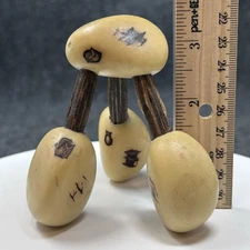 Old Handmade Stone Wood Manual Massager Unmarked Unique Tight Muscle Relief
