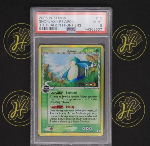Snorlax 10/101 EX Dragon Frontiers 2006 Pokémon TCG Card Reverse Holo MINT PSA 9