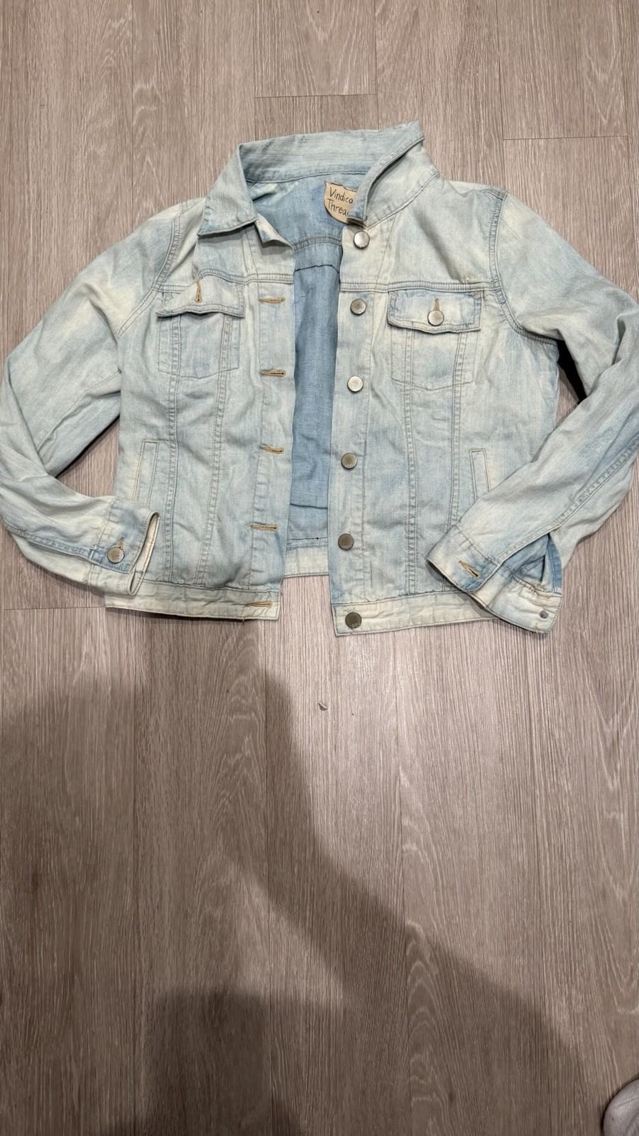 Vindicate Threads Light Blue Collared Jean Jacket… - image 1