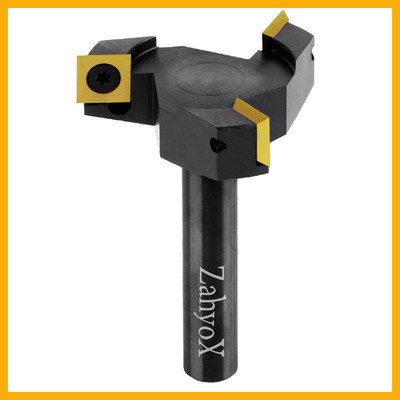 ZahyoX CNC Spoilboard Surfacing Router Bit, 3 Wings, 1/2'' Shank, 2-5/16'' Cut