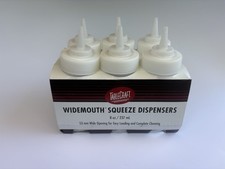 Tablecraft 8Oz Clear Squeeze Condiment Bottles; Pack Of 6, Dishwasher Safe