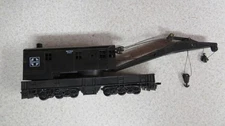 ATHEARN BLACK SANTA FE FREIGHT TRAIN CRANE CAR HO SCALE