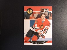 1990-91 Pro Set NHL Blackhawks Duane Sutter Card # 61