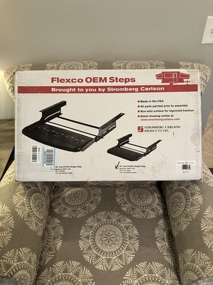 Stromberg Carlson Flexco OEM 20 Low Profile Single Step RV Step Black New In Box