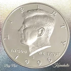 1995 S Silver Kennedy Half Dollar Deep Cameo Gem Proof, Taken From A Proof Set