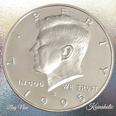 1995 S Silver Kennedy Half Dollar Deep Cameo Gem Proof, Taken From A Proof Set 