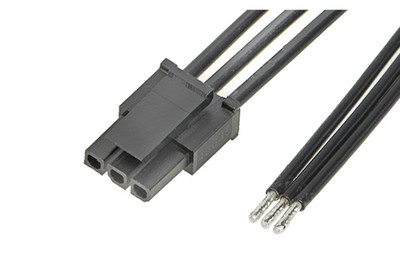 Molex 2147512033 Micro-Fit 3.0 Single Row Pigtail 3-Ckt 600mm GOLD 1x3 Cable