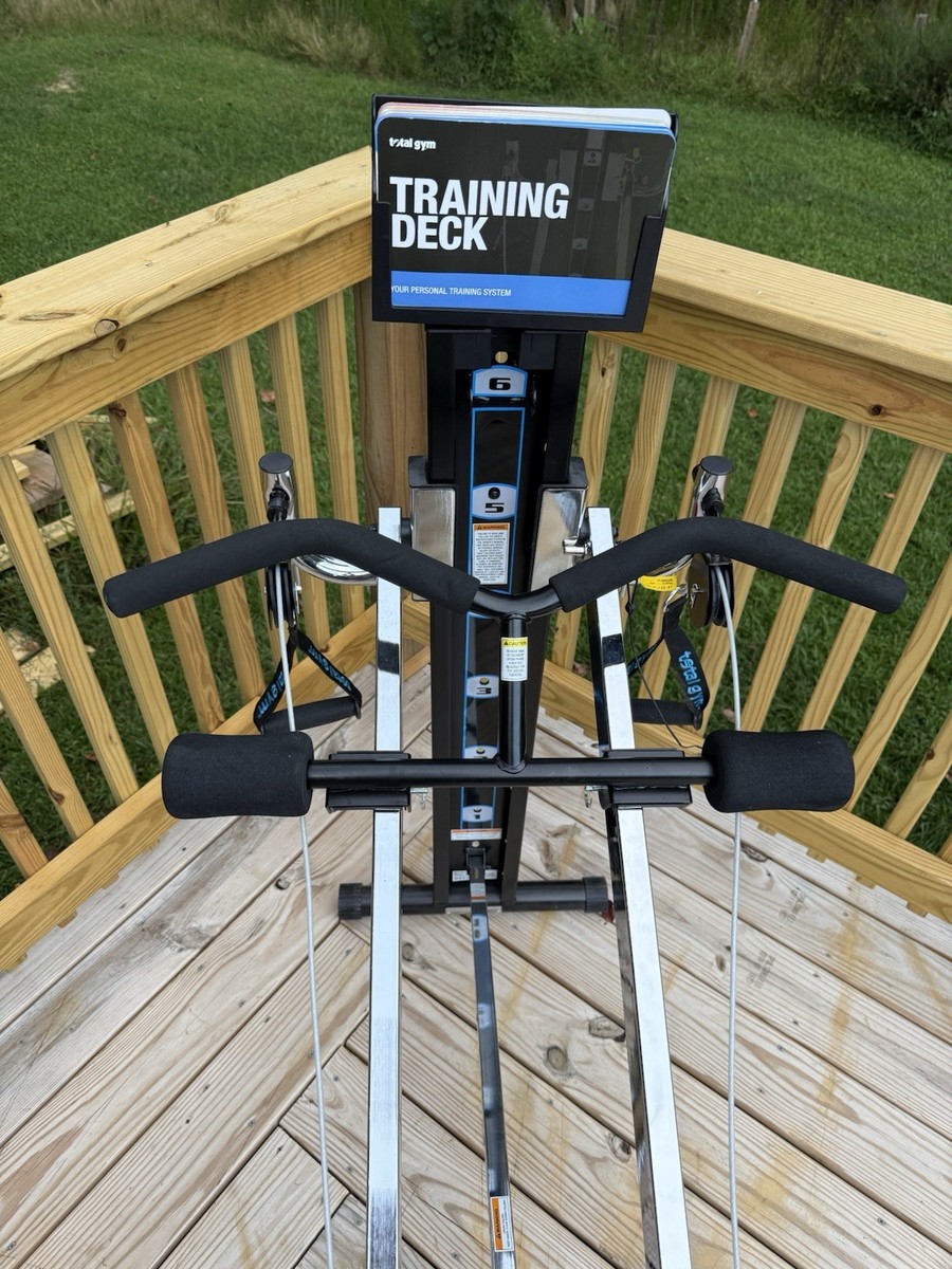 Chuck Norris Total Gym XLS W/DVDs, Manual, Wing Bar, Draining Deck