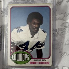 Topps 1976 Rookie #14 Robert Newhouse Dallas Cowboys Football Card. rookie card picture
