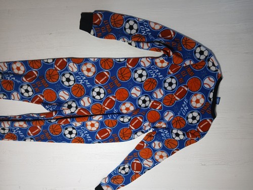 Highland Outfitters Youth Kids Size 7 One Piece Zip Sports Footie Pajamas - Picture 17 of 20
