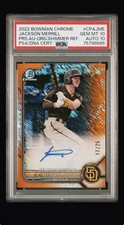 2022 Bowman Chrome Prospect Jackson Merrill Orange Shimmer Auto /25 PSA 10/10
