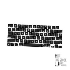 Keyboard Cover Skin Compatible with MacBook Air 15 inch M3 A3114 M2 Black
