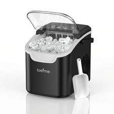 LOEIME Ice Maker Machine Portable Counter Top Ice Cube Maker for Home Black 45dB