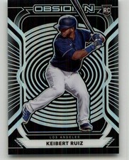 2021 Panini Chronicles Keibert Ruiz Obsidian #41 Los Angeles Dodgers