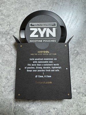 ZYN Premium Metal Can ICETOOL ALUMINUM Midnight Metal Collectible Empty Can  